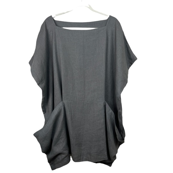 Linenfox Oversized Lagenlook Linen Tunic - Picture 1 of 4